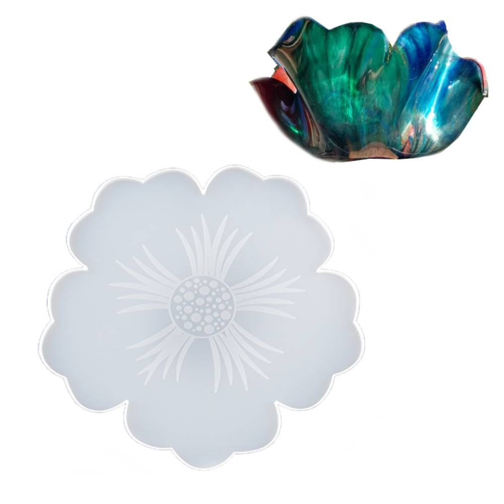 Silikoninė forma "Gėlių vaza" + 3 padėkliukai