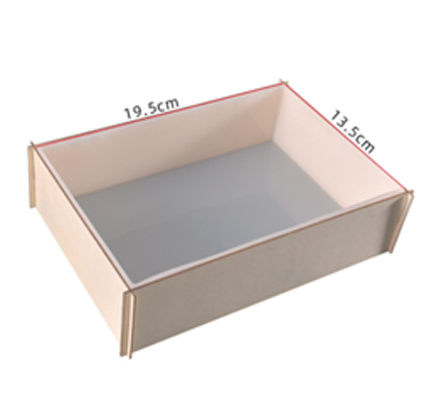 Stačiakampė silikoninė forma 19,5 × 13,5 cm