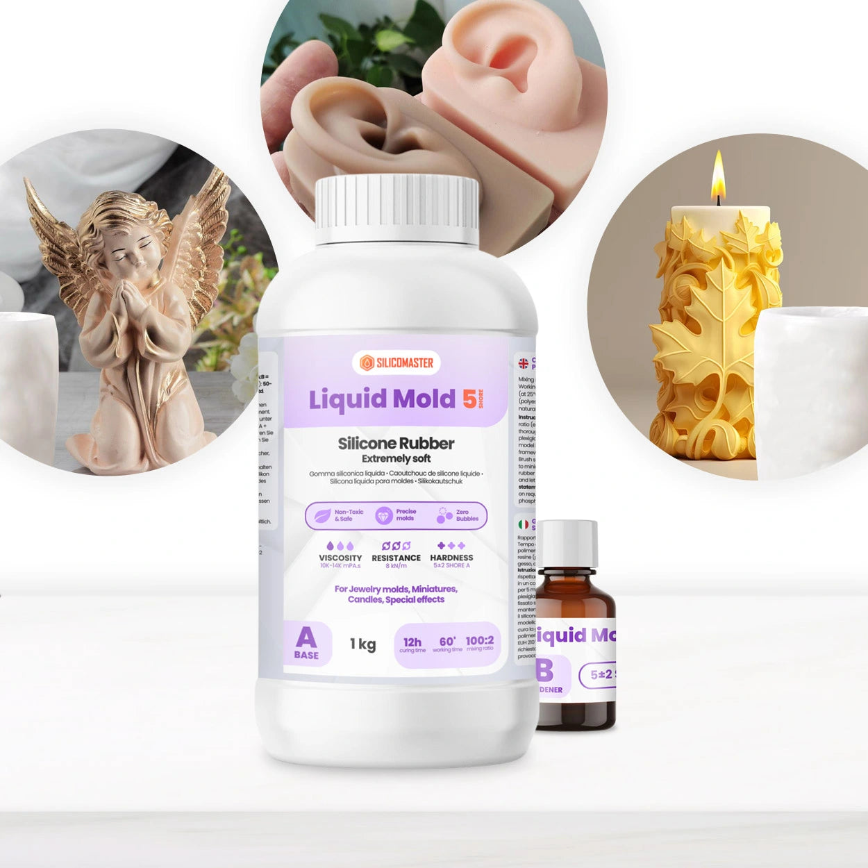 Liquid Mold 5 Shore – silikonas itin minkštoms formoms ir ypač smulkioms detalėms