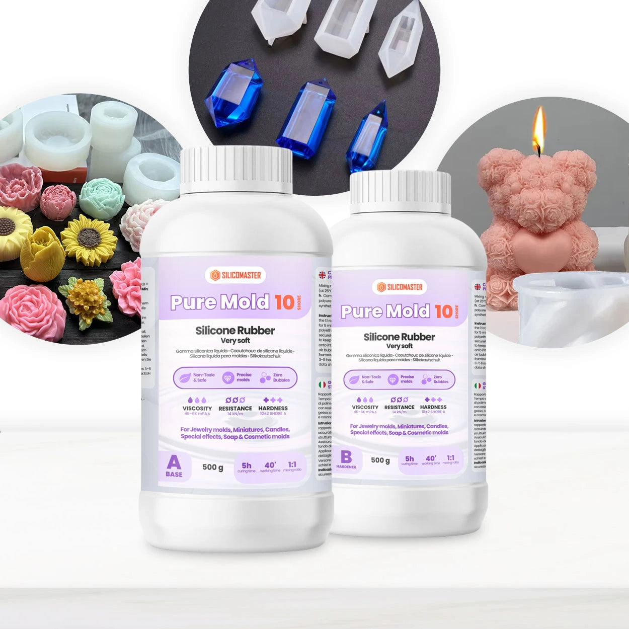 # Pure Mold 10 Shore – silikonas rankdarbiams ir smulkioms detalėms išgauti
