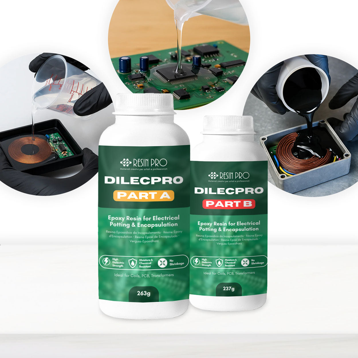 DielecPro– epoksidinė derva elektros komponentų užliejimui ir kapsuliavimui (potting & encapsulation)