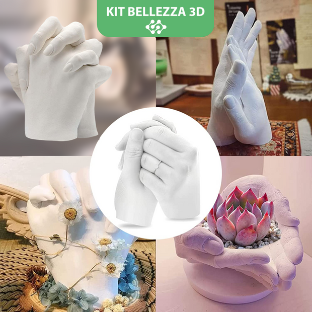 Sukurkite savo 3D skulptūrą! 3D BEAUTY KIT – rankų liejimo rinkinys.